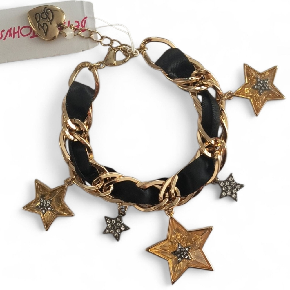 Betsey Johnson Gold and Gray Star Bracelet